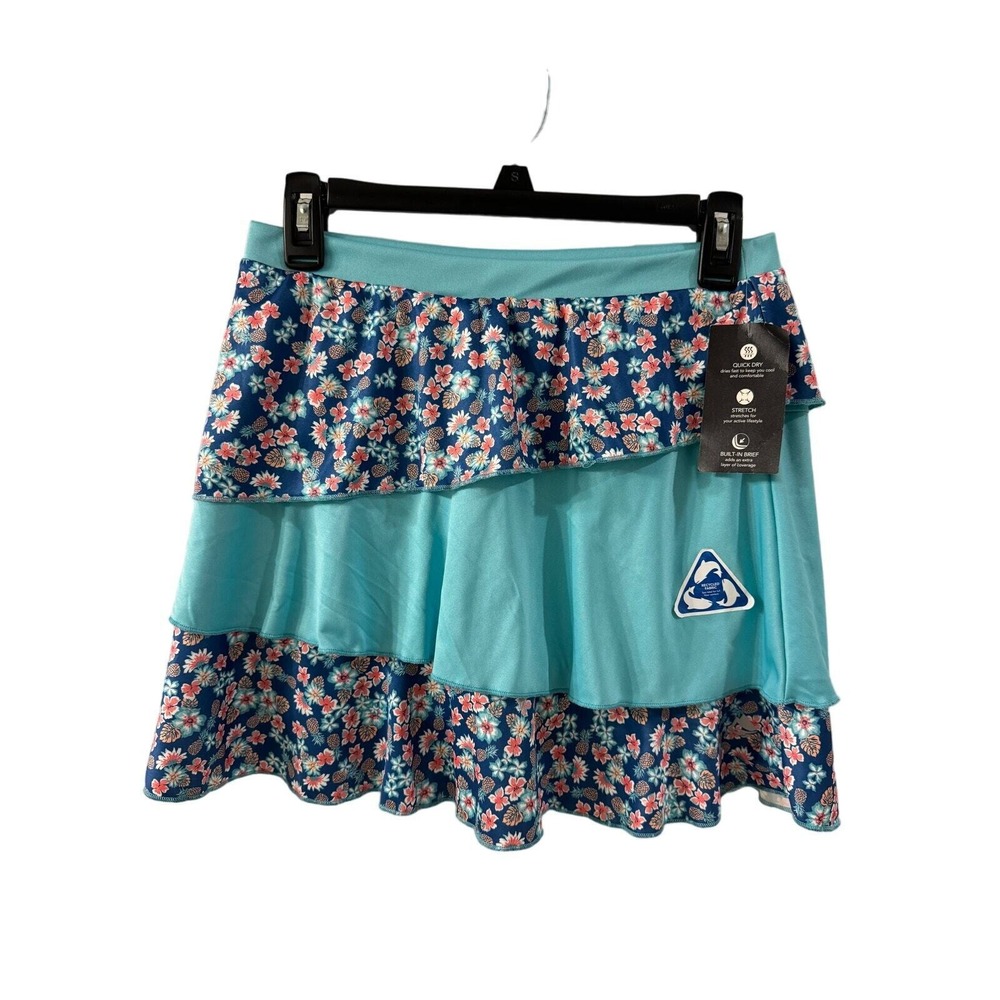Ocean + Coast Blue‎ with Tropical Design Skirt Size L NWT
